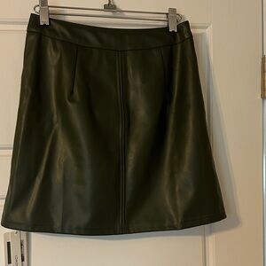 Stylish Dark Green A-Line Skirt